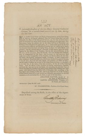 Lot #271 Timothy Pickering: Official circular pertaining to the late Major General Nathanael Greene - Image 2