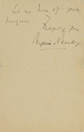 Lot #329 Benjamin Cardozo Handwritten Letter Signed - Image 2