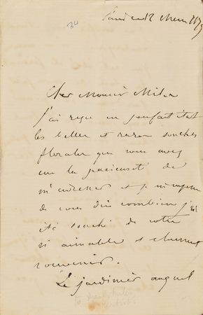 Lot #512 Gustave Dore Handwritten Letter Signed - Image 1
