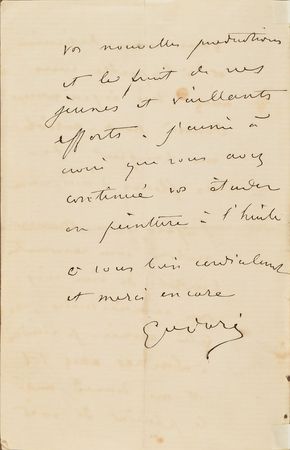 Lot #512 Gustave Dore Handwritten Letter Signed - Image 3