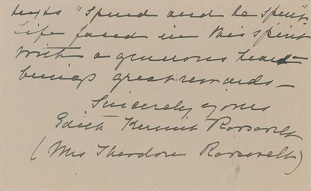 Lot #232 Edith Roosevelt: 
