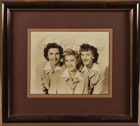 Lot #640 Andrews Sisters Signed Photograph - Image 1