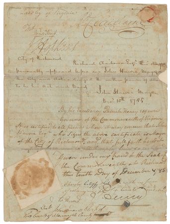 Lot #267 Patrick Henry Signed Document - Image 1
