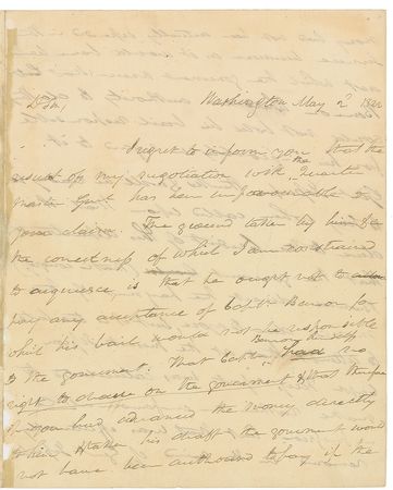 Lot #114 Martin Van Buren: Early signed and free-franked letter on a military dispute - Image 1
