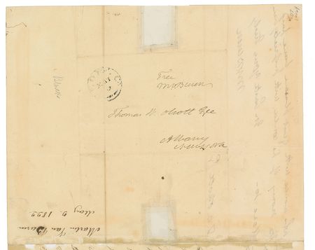 Lot #114 Martin Van Buren: Early signed and free-franked letter on a military dispute - Image 4