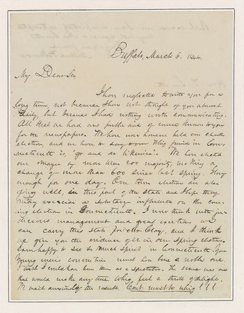 Lot #123 Millard Fillmore: Emphatically declaring that Connecticut ?must be Whig!!!? - Image 1