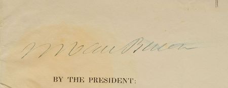 Lot #113 Martin Van Buren: Four-language pass for an 1839 whaling voyage - Image 2