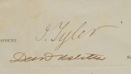 Lot #117 John Tyler: Tyler dispatches the 