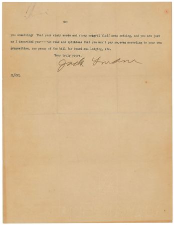 Lot #487 Jack London: Extensive letter archive examining London's controversial views on race and ethnicity - Image 6