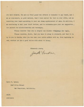 Lot #487 Jack London: Extensive letter archive examining London's controversial views on race and ethnicity - Image 8