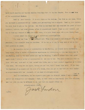Lot #487 Jack London: Extensive letter archive examining London's controversial views on race and ethnicity - Image 15