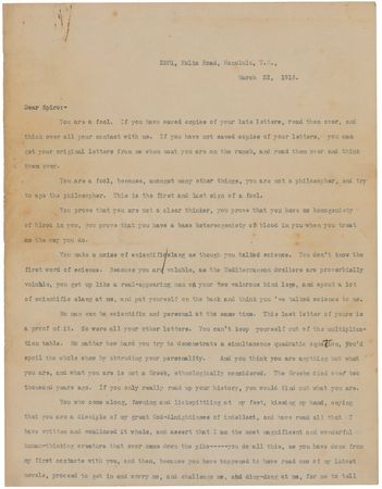 Lot #487 Jack London: Extensive letter archive examining London's controversial views on race and ethnicity - Image 16