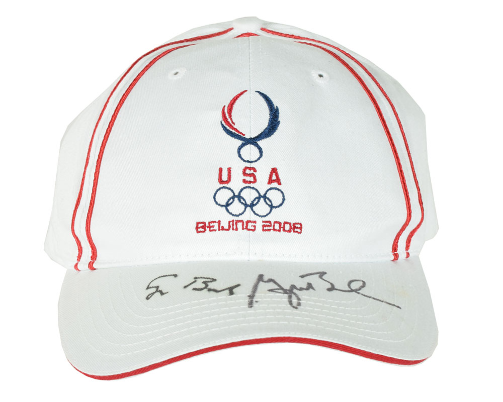 George and George Bush Signed Beijing 2008 Summer Olympics Team USA Hat