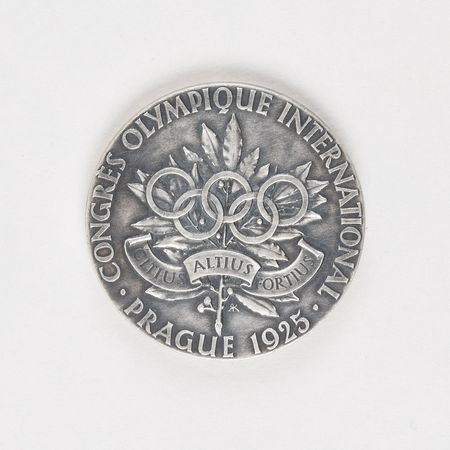 Lot #3035  Prague 1925 International Olympic Congress Medal - Image 3