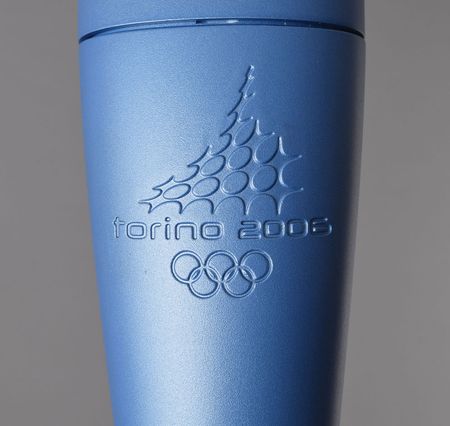 Lot #3129  Torino 2006 Winter Olympics Torch with Stand - Image 2