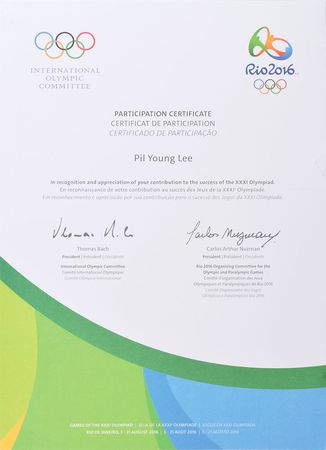 Lot #3143  Rio 2016 Summer Olympics Athlete Diploma and Athlete's Participation Medal - Image 5