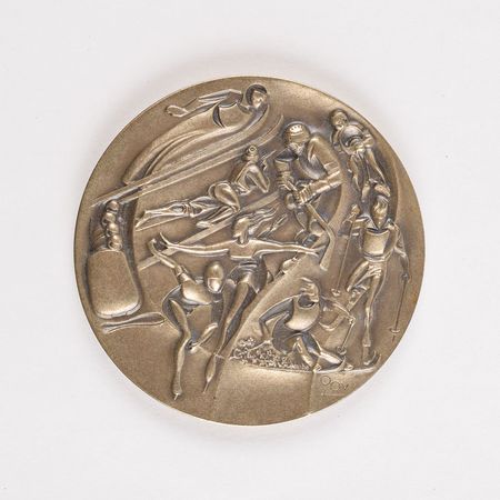 Lot #3099  Lake Placid 1980 Winter Olympics Participation Medal - Image 1