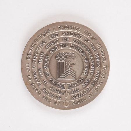 Lot #3099  Lake Placid 1980 Winter Olympics Participation Medal - Image 2