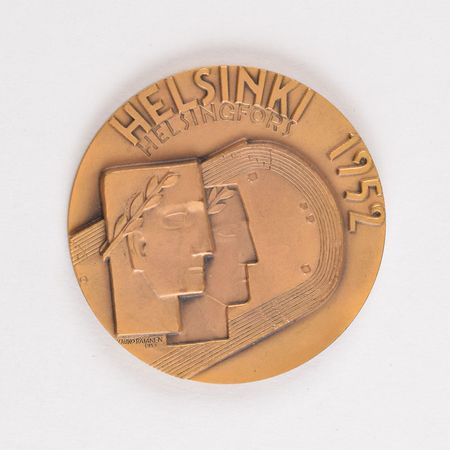 Lot #9569  Helsinki 1952 Summer Olympics Bronze Participation Medal - Image 1