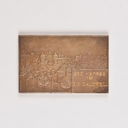 Lot #9530  Stockholm 1912 Olympic  Gilt Silver Participant Plaquette Presented in Paris - Image 2