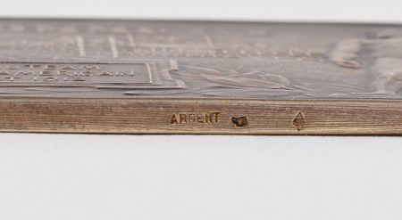 Lot #9530  Stockholm 1912 Olympic  Gilt Silver Participant Plaquette Presented in Paris - Image 3