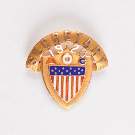 Lot #3025 Frederick Rubien's 1920 American Olympic Committee Secretary Pin - Image 1