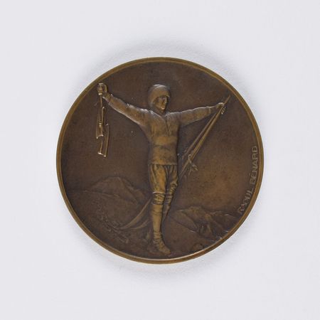 Lot #3027  Chamonix 1924 Winter Olympics Third Place Bronze Winner’s / Participation Medal - Image 1