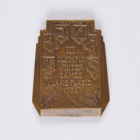 Lot #3043  Lake Placid 1932 Winter Olympics Bronze Participation Medal - Image 1