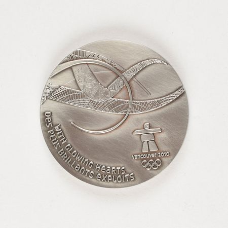 Lot #3136  Vancouver 2010 Winter Olympics Pewter Participation Medal - Image 1