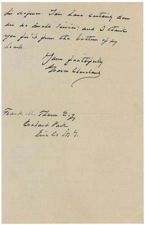 Lot #83 Grover Cleveland: 