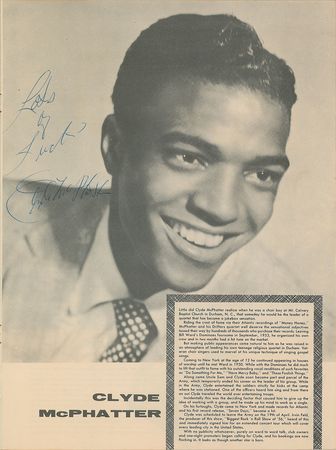 Lot #620 Clyde McPhatter Program - Image 1