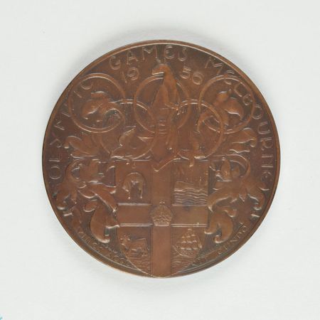 Lot #895 Melbourne 1956 Summer Olympics Bronze Participation Medal Participation Medal - Image 1