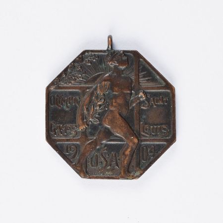 Lot #883 St. Louis 1904 Summer Olympics Official's Participation Medal: Immensely rare 1904 St. Louis official's participation medal - Image 1