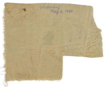 Lot #379 Hindenburg Flown Fabric Swatch: Recovered from the tail of the Hindenburg - Image 2