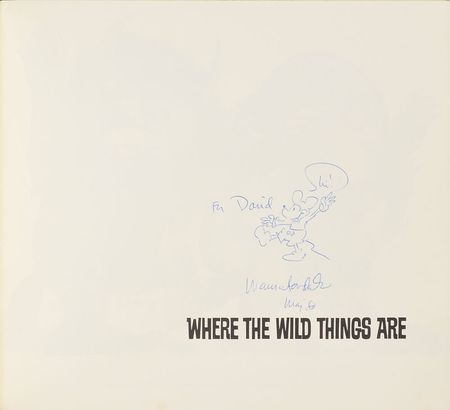 Lot #504 Maurice Sendak: Where the Wild Things Are with Mickey Mouse sketch - Image 1