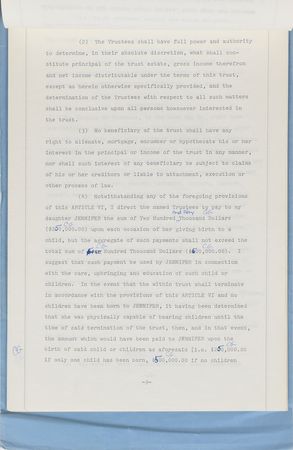 Lot #675 Cary Grant: Cary Grant's last will and testament—initialed by him 20 times - Image 3