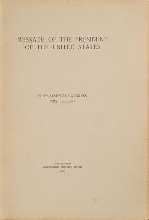 Lot #90 Theodore Roosevelt: Signed first edition of President Roosevelt's first State of the Union Address - Image 4
