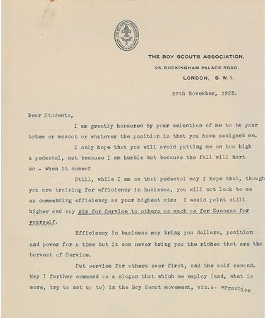 Lot #352 Robert Baden-Powell: 