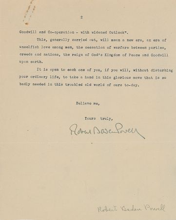 Lot #352 Robert Baden-Powell: 