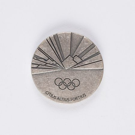 Lot #920  Torino 2006 Winter Olympics Pewter Participation Medal - Image 1