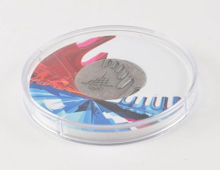 Lot #920  Torino 2006 Winter Olympics Pewter Participation Medal - Image 3