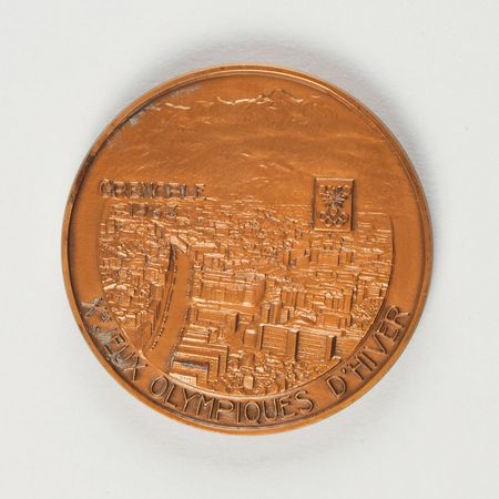 Lot #900 Grenoble 1968 Winter Olympics Bronze Participation Medal Participation Medal - Image 2