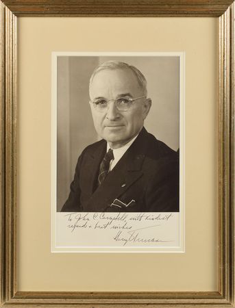 Lot #120 Harry S. Truman Signed Photograph - Image 1