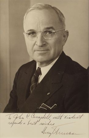 Lot #120 Harry S. Truman Signed Photograph - Image 2