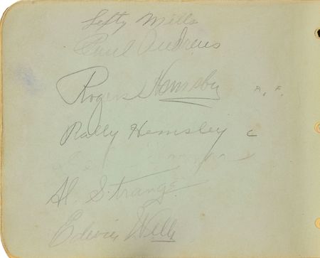 Lot #853 Baseball: 1930s: Foxx, Hornsby, Grove, and Goslin highlight a mid-1930s autograph album - Image 1