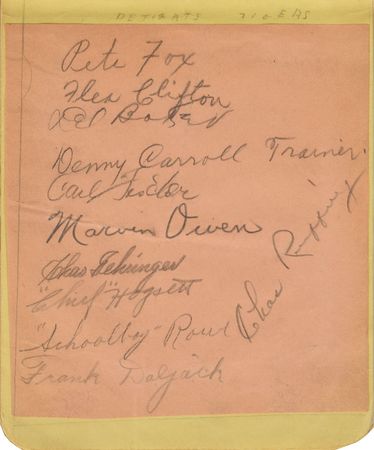 Lot #853 Baseball: 1930s: Foxx, Hornsby, Grove, and Goslin highlight a mid-1930s autograph album - Image 6