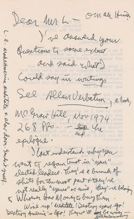 Lot #524 Allen Ginsberg: 