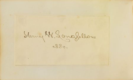Lot #529 Henry Wadsworth Longfellow Signature - Image 1