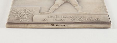 Lot #877 Paris 1900 Summer Olympics Silvered Bronze Winner?s Medal for 'Regates a la Voile' Winner's Medal - Image 3