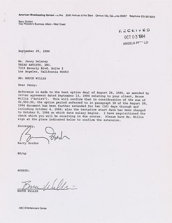 Lot #693 Actors Signed Documents - Image 2